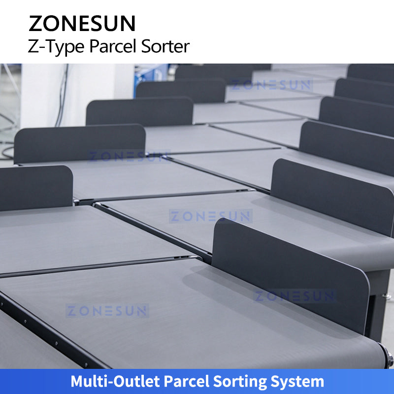 ZONESUN ZS-CB120Z Automatic Parcel Sorting Conveyor with Barcode Scanner & Dynamic Weighing