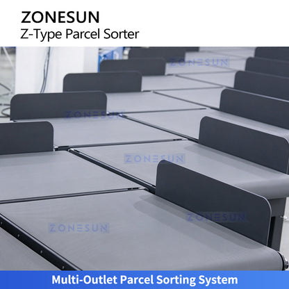 ZONESUN ZS-CB120Z Automatic Parcel Sorting Conveyor with Barcode Scanner & Dynamic Weighing