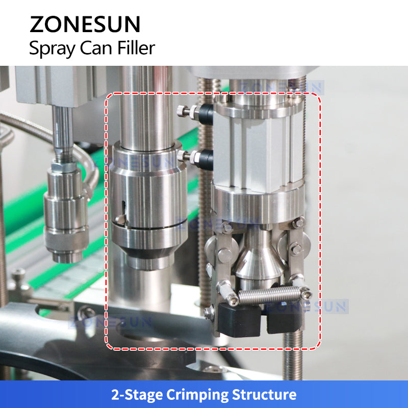 ZONESUN Aerosol Filling Sealing Machine Spray Can Sealer ZS-QW1600