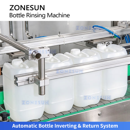 ZONESUN ZS-WB4 Automatic 4-Head Bottle & Jerry Can Rinsing Machine
