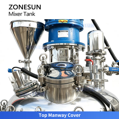 ZONESUN ZS-VMB200L Vacuum Emulsifying Mixer Tank for Cosmetic & Pharmaceutical Production