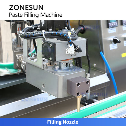 ZONESUN ZS-VTGTL1A Servo Heated Paste Filling Machine for Lipstick, Foundation, Wax and Cosmetic Products
