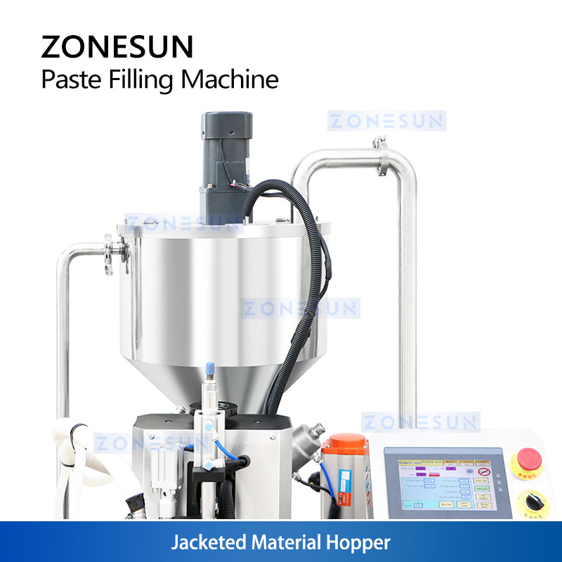 ZONESUN Cosmetic Paste Filler Consistent Heating Mixing Filling Machine ZS-WCHJ1C