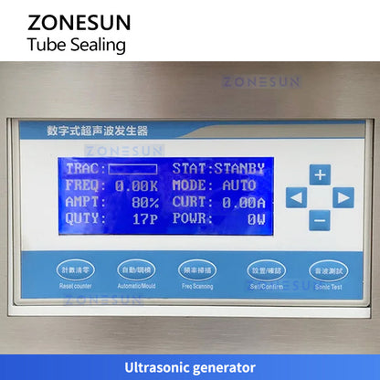 ZONESUN ZS-FS005U Semi-Automatic Ultrasonic Tube Sealing Machine For Toothpaste & Cosmetic