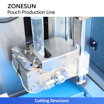ZONESUN ZS-FSL220 Automatic Liquid Pouch Packing Machine Sachet Filling Sealing Real-time Labeling Line