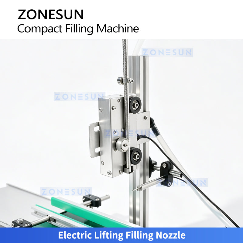 ZONESUN ZS-MPYT600L Automatic Liquid Filler with Lifting Nozzle and Waterproof Conveyor
