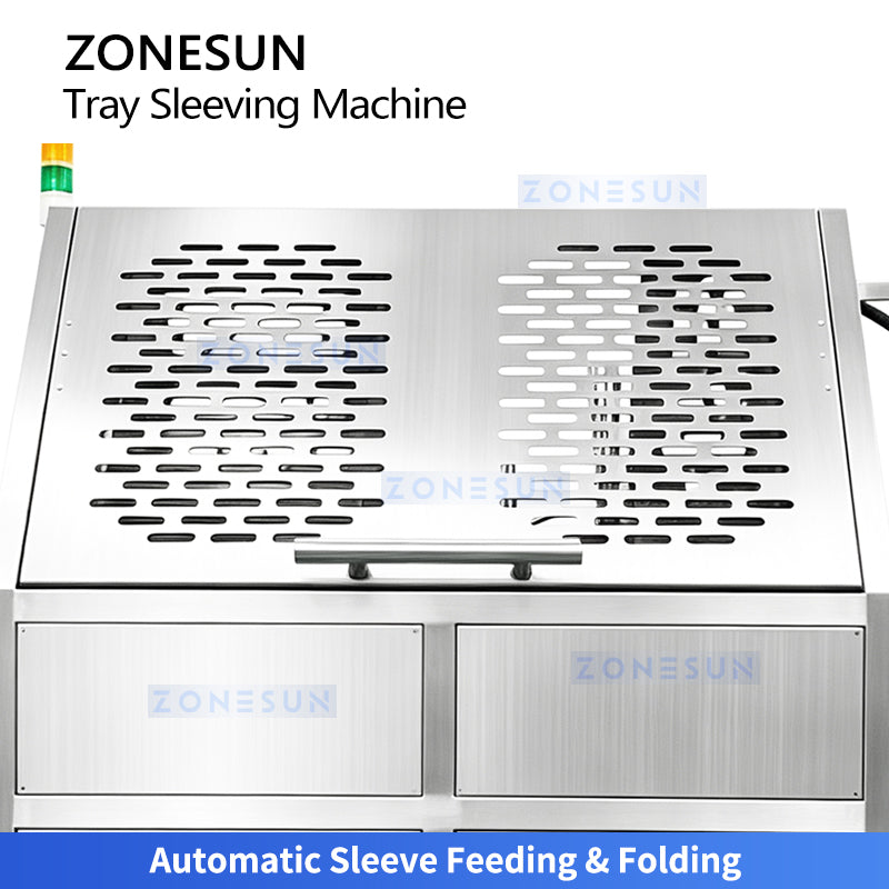 ZONESUN ZS-FK55 Automatic Cardboard Sleeve Packaging Machine for Meal Boxes Fast Food Containers