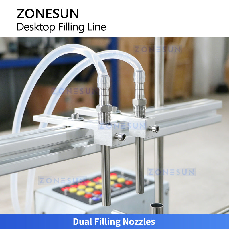 ZS-FAL180DT Desktop Liquid Beverage Filling Capping Small Procution Line  ZONESUNPRO