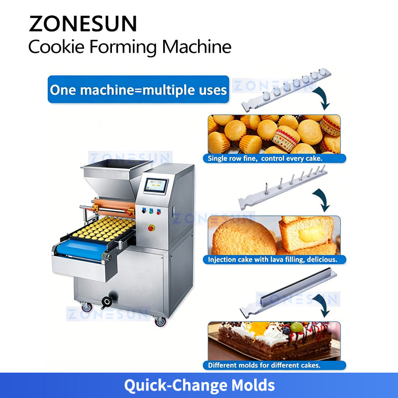 ZONESUN ZS-EH400 Automatic Cookie Making Machine with Depositing & Forming Functions