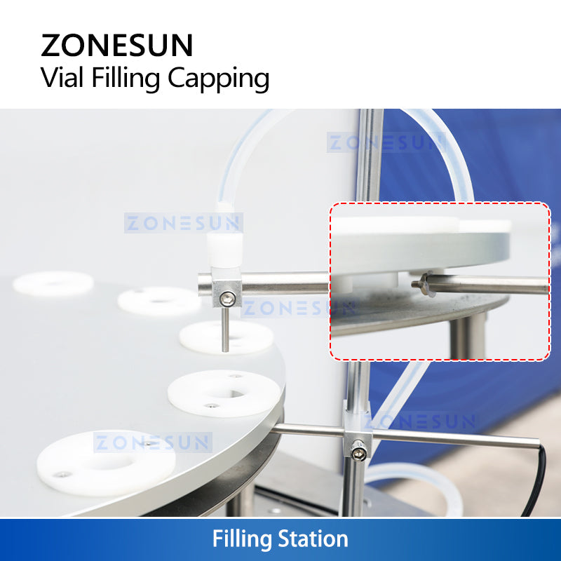 ZONESUN ZS-AFC1CB Compact Integrated Vial Filling and Capping Machine