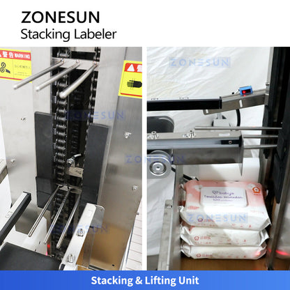 Stacked Dual-Side Wet Wipes Labeling Machine