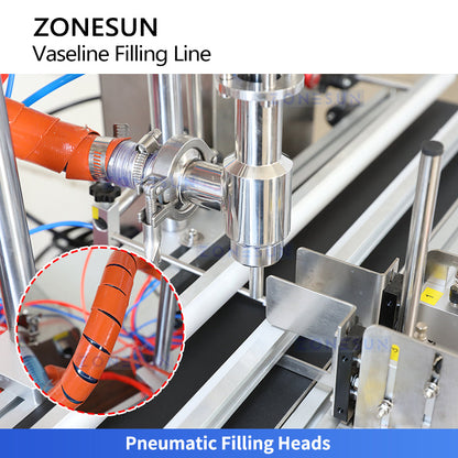 ZONESUN ZS-DTGT2B Heated Jacket Paste Filling Machine | 10–1000ml | Vaseline Cream Ointment | 800–900 BPH