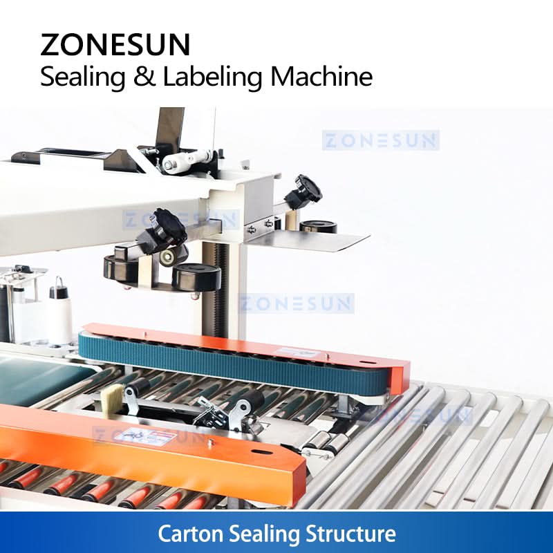 ZONESUN ZS-FKC4650S Automatic Box Tape Sealing and Labeling Machine