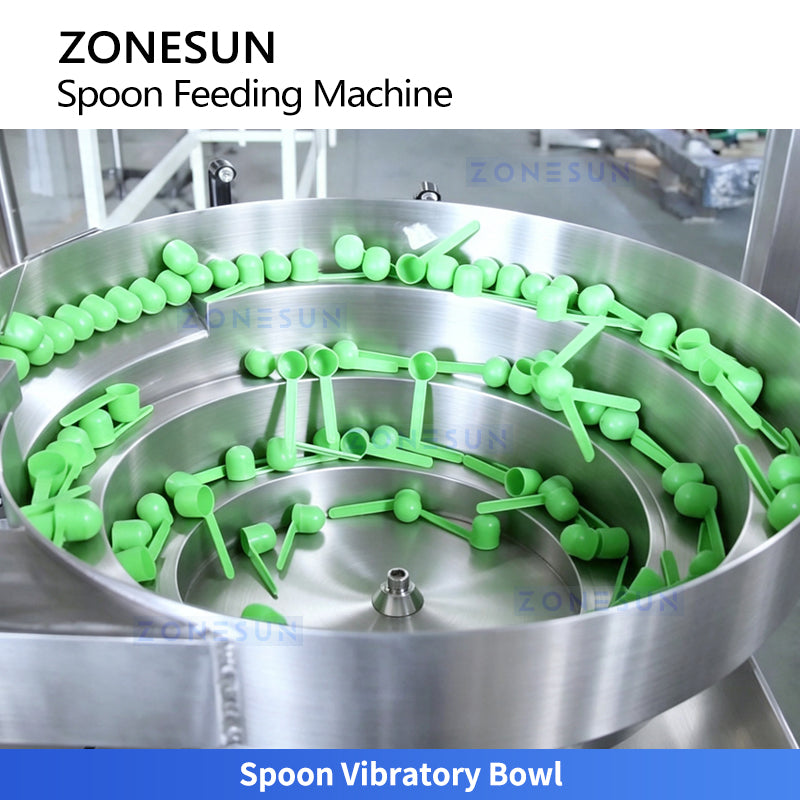 ZONESUN ZS-SF01 Automatic Measuring Spoon Feeding Inserting Machine for Milk Powder Cans