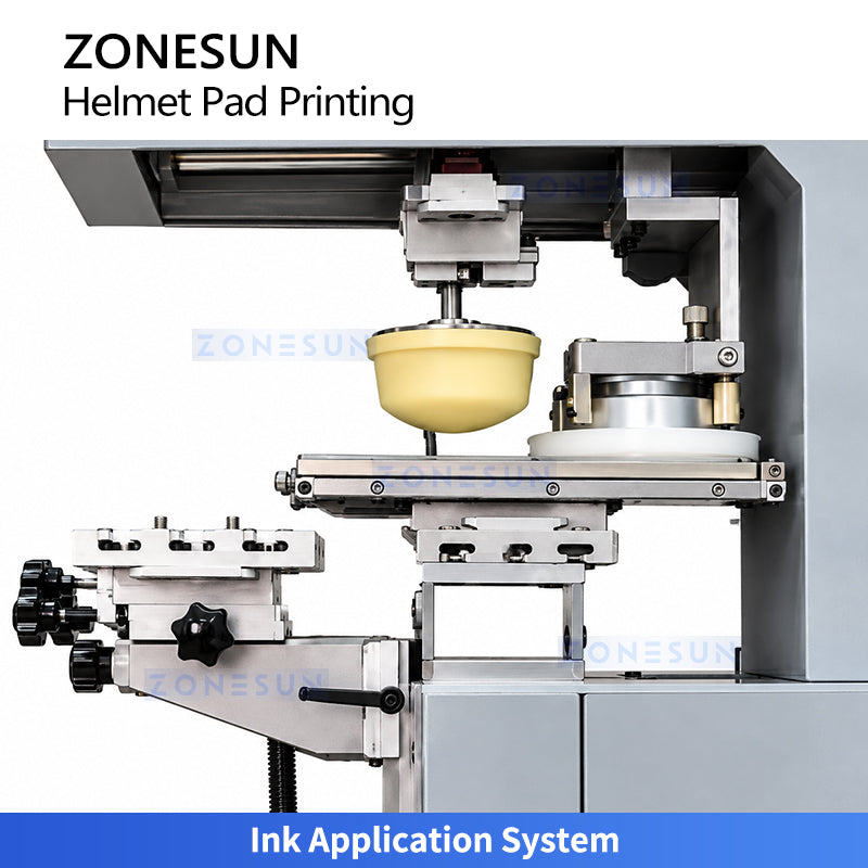 ZONESUN ZS-VTQYY2 Semi-Automatic Helmet Curved Surface Pad Printing Machine