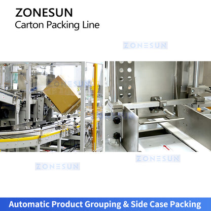 ZONESUN ZS-CSPM5 Automatic Case Packing, Erecting & Robotic Palletizing Line  ZONESUNPRO