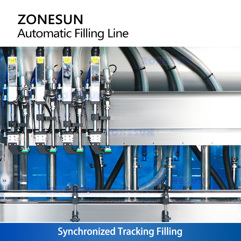 ZONESUN ZS-FAL180V16 Automatic Liquid Filling Capping and Checkweighing Production Line