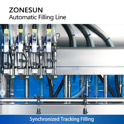 ZONESUN ZS-FAL180V16 Automatic Liquid Filling Capping and Checkweighing Production Line
