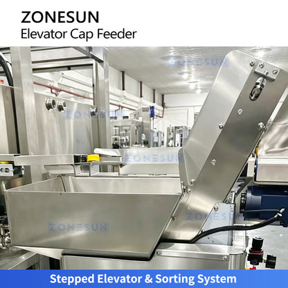 ZONESUN ZS-SLJ10 Automatic Bottle Cap Feeding Machine Step Cap Elevator & Cap Sorter