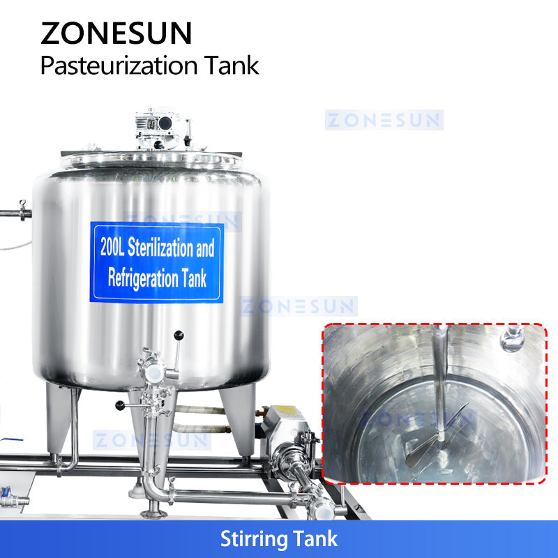 ZONESUN ZS-PRT100L Milk Pasteurization & Refrigeration Tank  ZONESUNPRO