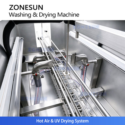 ZONESUN ZS-PM2 Tunnel Pasteurizer for Food & Beverage with Washing Dryer Function