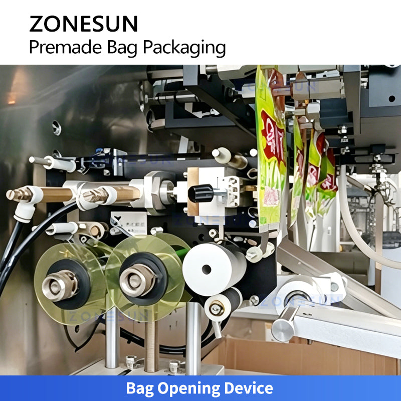 ZONESUN ZS-GW260D Automatic Powder Packaging Machine | Premade Bag Feeding Packing System with 10-Head Combination Weigher  ZONESUNPRO