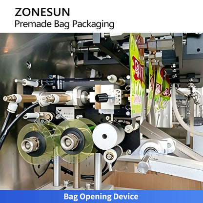 ZONESUN ZS-GW260D Automatic Powder Packaging Machine | Premade Bag Feeding Packing System with 10-Head Combination Weigher  ZONESUNPRO