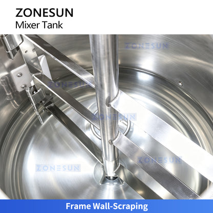 ZONESUN ZS-VMB200L Vacuum Emulsifying Mixer Tank for Cosmetic & Pharmaceutical Production