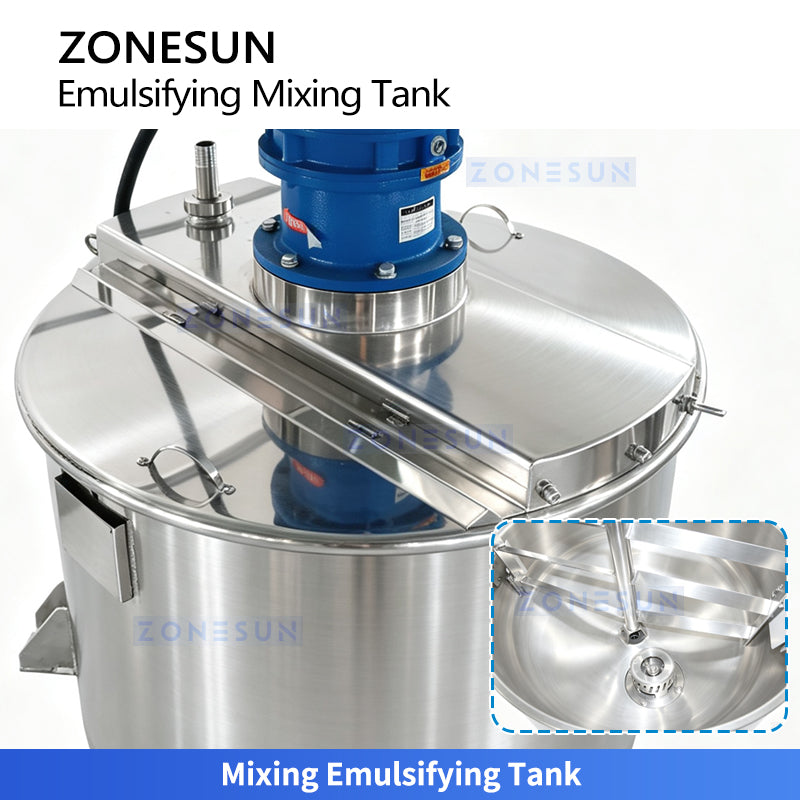 ZONESUN ZS-EM2 300L Industrial Emulsifier Mixing Tank for Cream and Paste Products