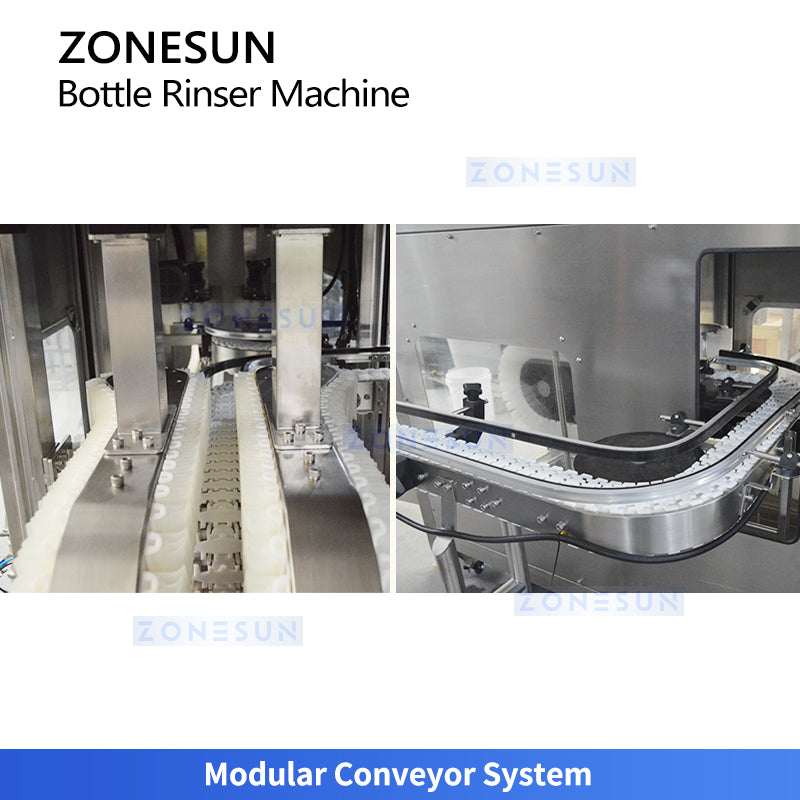 ZONESUN ZS-WB02A Automatic Bottle Water & Air Rinsing Machine for Glass & Plastic Bottles  ZONESUNPRO