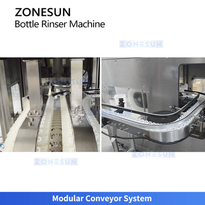 ZONESUN ZS-WB02A Automatic Bottle Water & Air Rinsing Machine for Glass & Plastic Bottles  ZONESUNPRO
