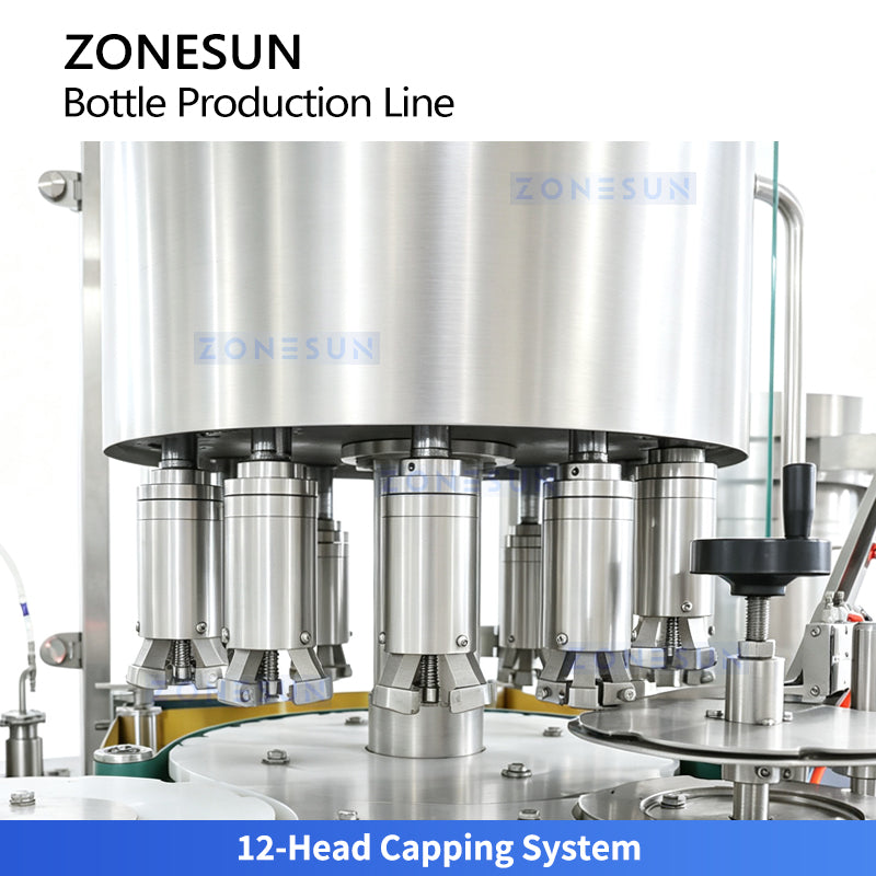 ZONESUN ZS-FAL180V20 Automatic Small Bottle Filling Capping Labeling Line