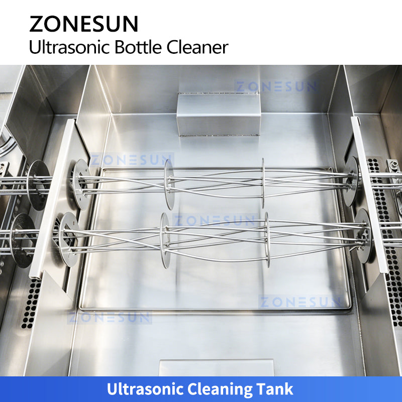 ZONESUN ZS-UWB8 Automatic Ultrasonic Vial Washing Machine for 3ml-10ml BottlesDual Lane Bottle Cleaner