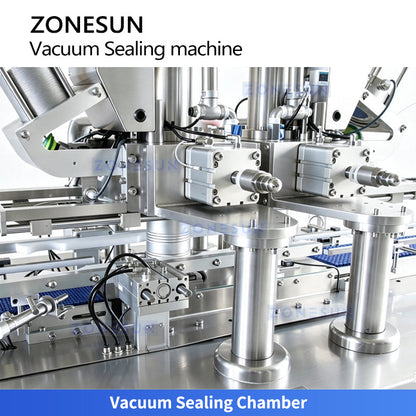 ZONESUN ZS-AFK120 Automatic Double-Head Vacuum Can Sealing Machine for Milk Powder and Coffee