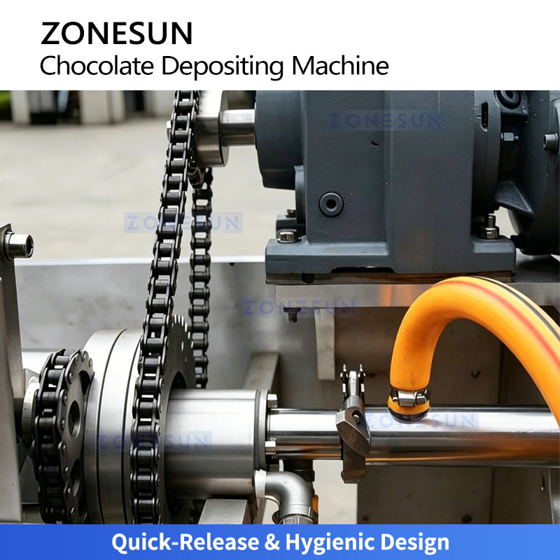 ZONESUN ZS-DJ400 Chocolate Making Machine with Automatic Depositing System for Chocolate Drops