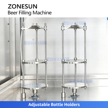 ZONESUN ZS-DG4A 4-Head Isobaric Beer Bottle Filling Machine with Fermentation Tank
