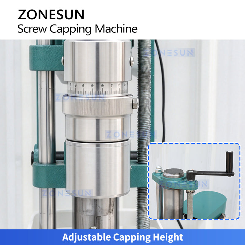 ZONESUN ZS-YG60B2 Semi-Automatic 28mm Screw Cap Bottle Capping Machine