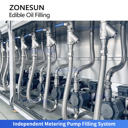 ZONESUN ZS-MPO12 Automatic Multi-Head Edible Oil Bottle Filling Machine