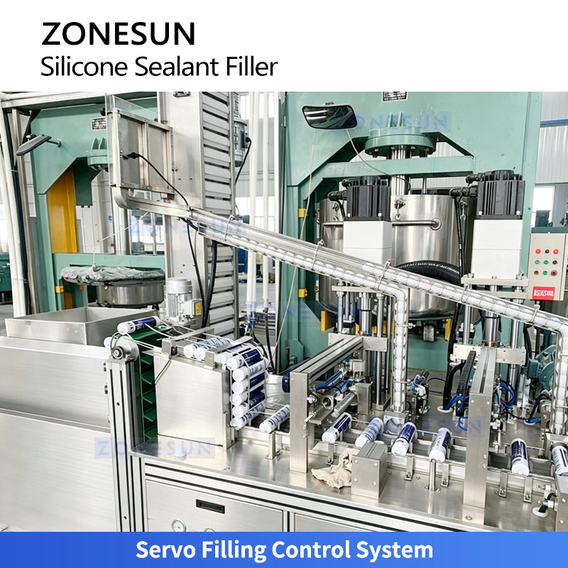 ZONESUN ZS-AGD7 Automatic 310ml Sealant Adhesive Cartridge Filling & Capping Machine