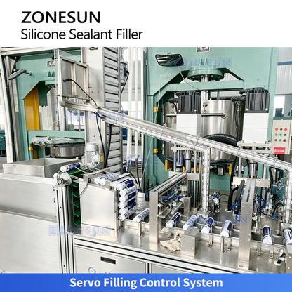 ZONESUN ZS-AGD7 Automatic 310ml Sealant Adhesive Cartridge Filling & Capping Machine
