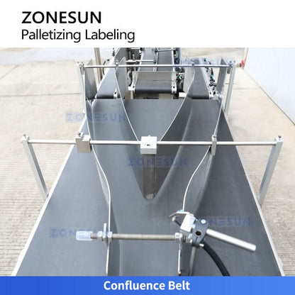 ZONESUN ZS-TB70DM Automatic Dual-Lane Bundle Stacking Palletizing & Double-Side Labeling Line