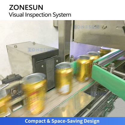 ZONESUN ZS-MD120 Automatic Inline Bottle Visual Inspection System | Auto Reject for Bottle Cap & Label Defects