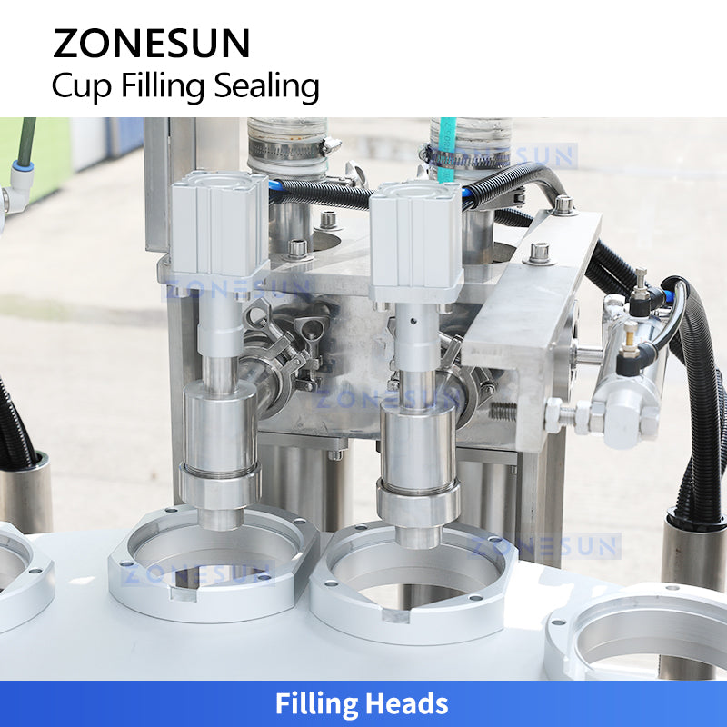 ZONESUN ZS-AFS02R Automatic Cup Filling Sealing Machine | High-Speed Piston Pump Cup Packaging System for Liquid & Viscous Products  ZONESUNPRO