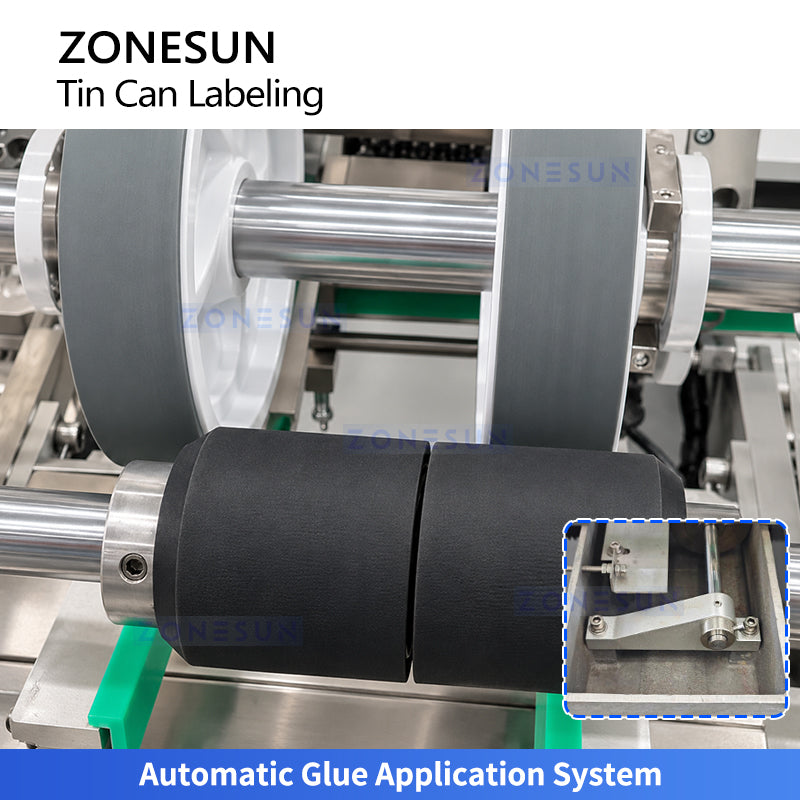 ZONESUN ZS-JTB80 High-Speed Automatic Tin Can Wrap-Around Labeling Machine