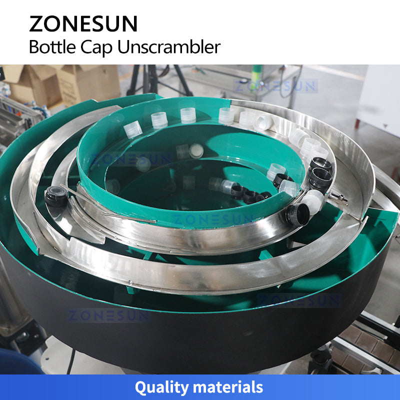 dual guide rails cap feeder