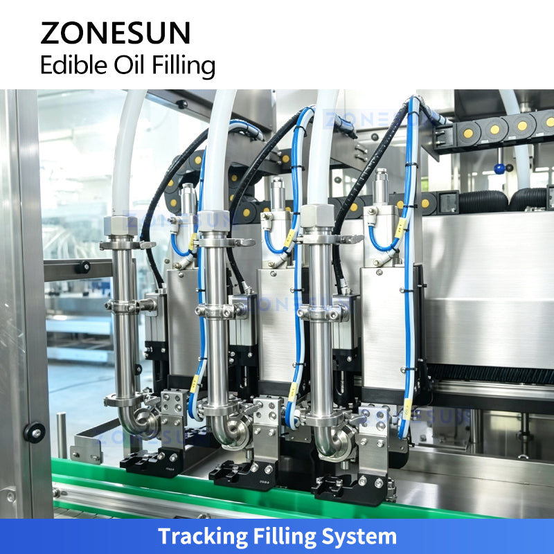 ZONESUN ZS-EVF02 8-Head Servo Tracking Cooking Oil Liquid Bottle Filling Machine