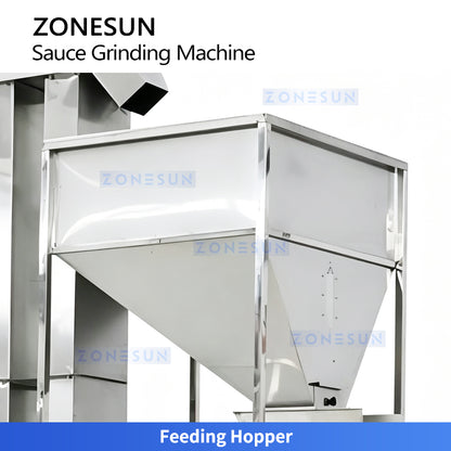 ZONESUN ZS-YM80 Industrial Colloid Mill for Nut Butter, Cocoa and Sauce Grinding with Automatic Feeding and Fine Paste Processing