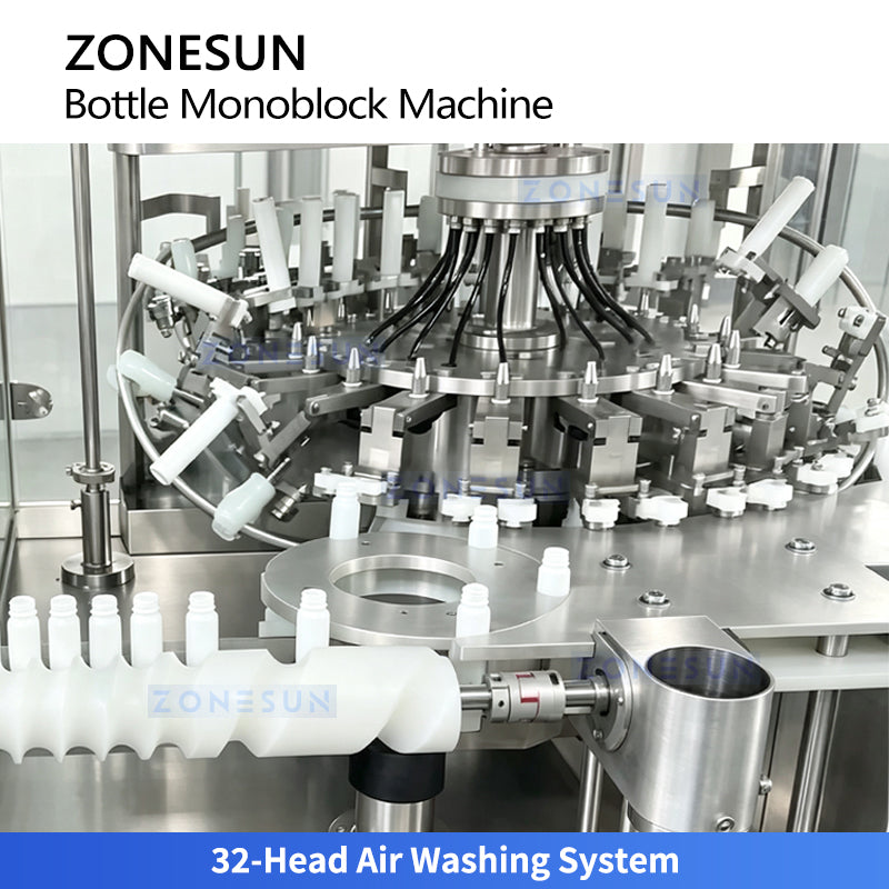 ZONESUN ZS-KGFX32 High-Speed Air Washing Filling and Capping Machine for 30 ml PP Bottles
