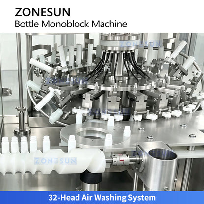 ZONESUN ZS-KGFX32 High-Speed Air Washing Filling and Capping Machine for 30 ml PP Bottles