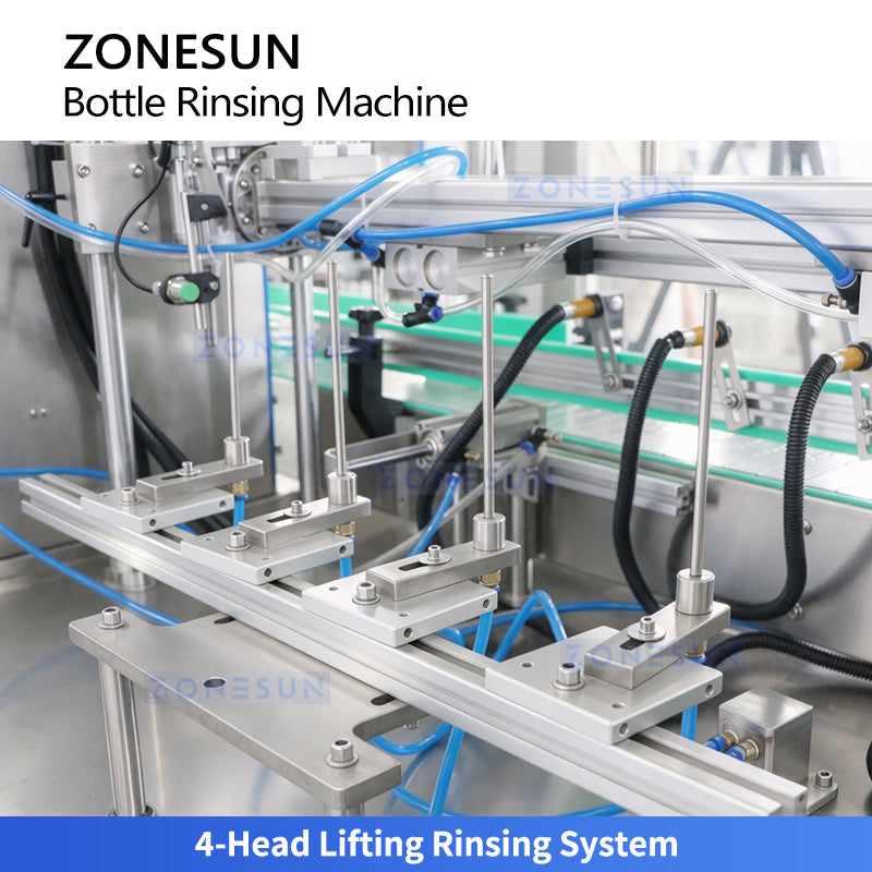 ZONESUN ZS-WB4 Automatic 4-Head Bottle & Jerry Can Rinsing Machine